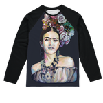 Frida - black background Baseball Long Sleeve T-Shirt