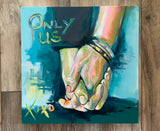 ‘Holding Hands’ original oil painting