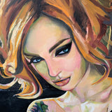 Original Oil Painting - 'red head Vanessa' - SOLD