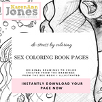 Sex Coloring Book Page for therapists and fun - instant download